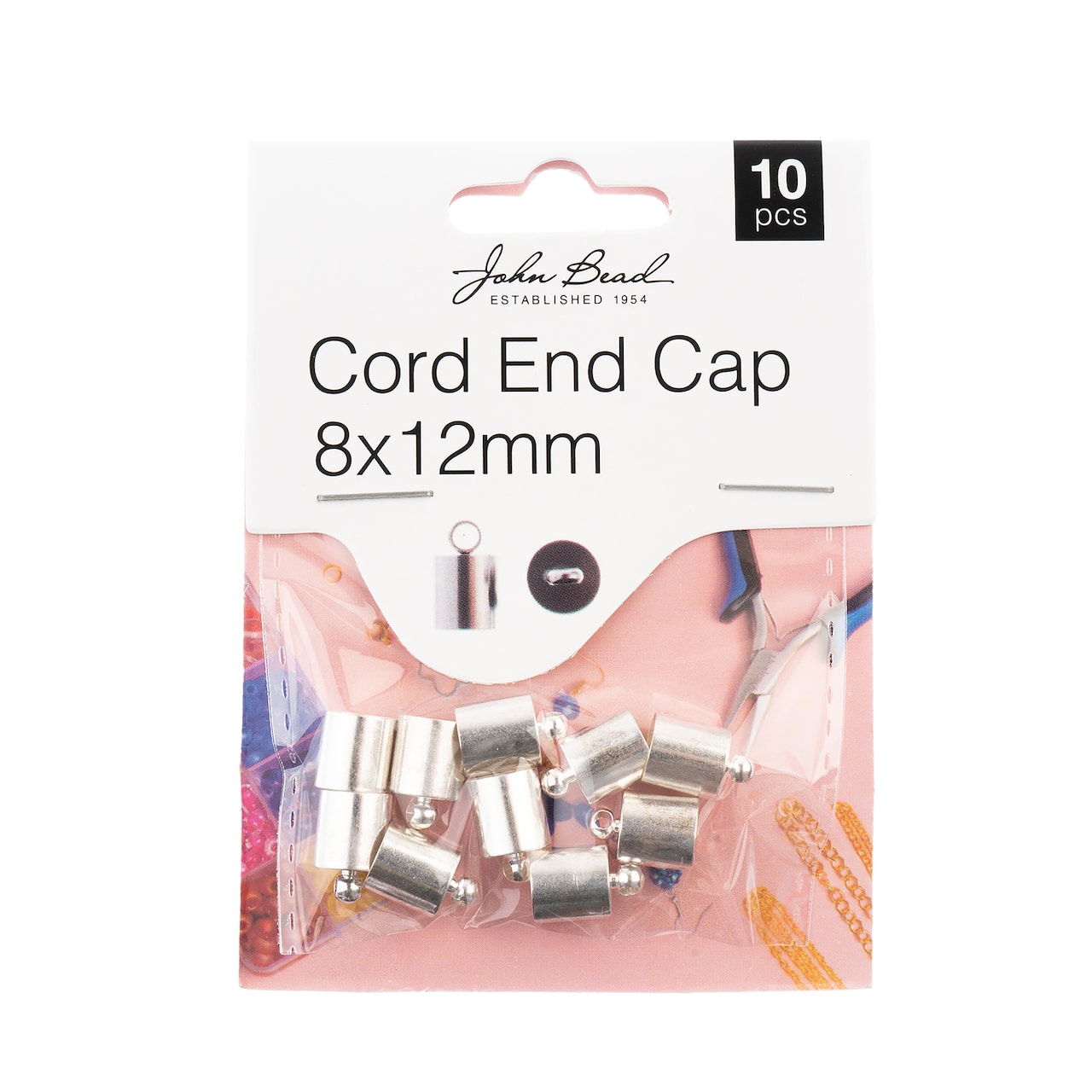 John Bead Must Have Findings 12mm Cord End Caps, 10ct.